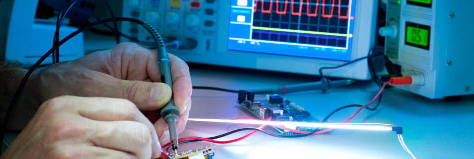 An oscilloscope (informally a scope) is a type of electronic test instrument that graphically displays varying electrical voltages as a two-dimensional plot that helps in electronic repair work